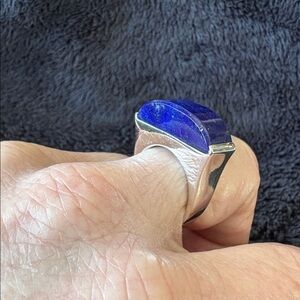 Silver Ring, Bold Natural Lapis Lazuli, Deep Royal Blue
Beautiful
One of a Kind!